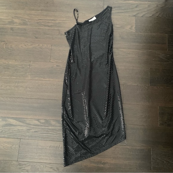 Fairweather Small Petite Black Sequinned Dress - Picture 3 of 8